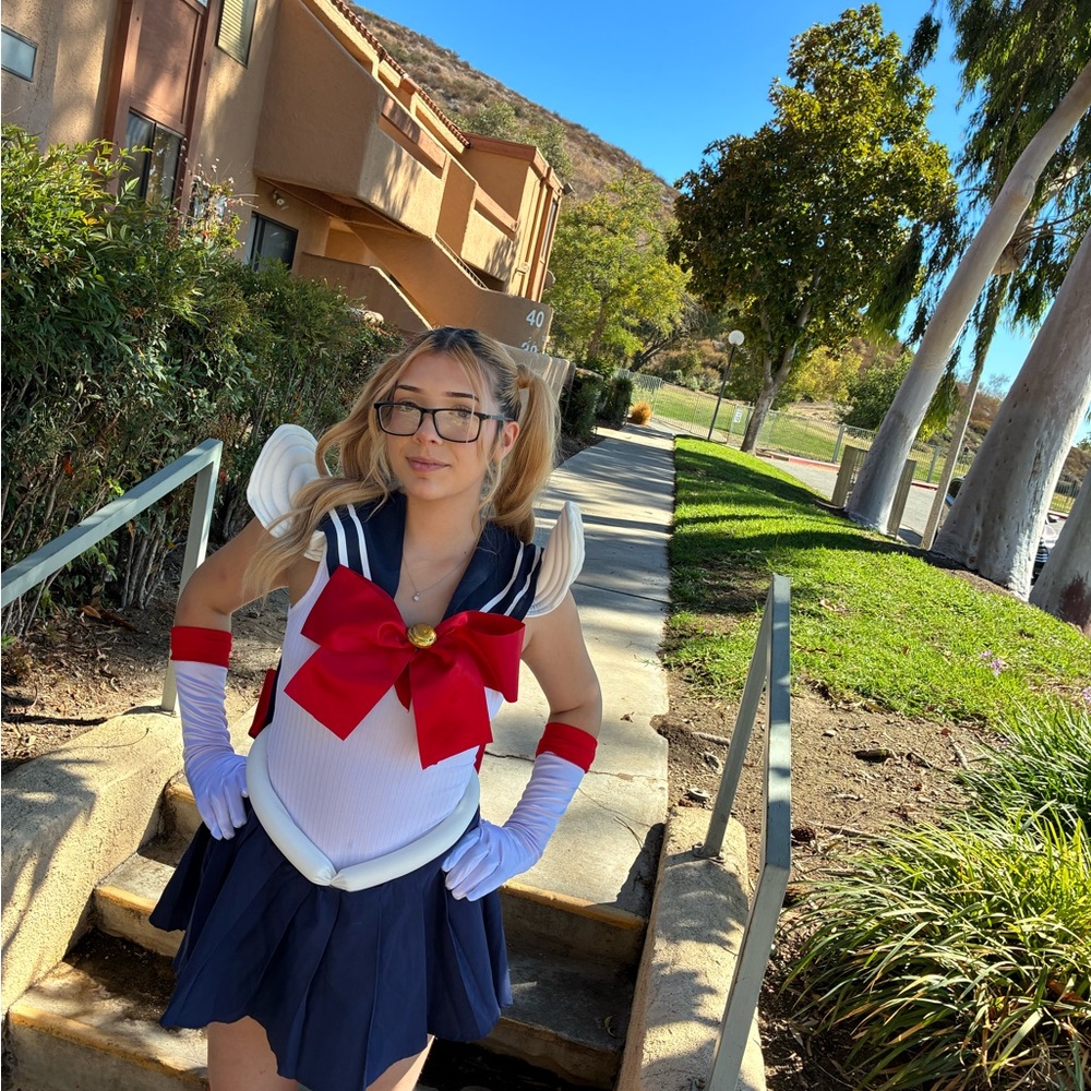Navy and Red Sailor Kids Costume
